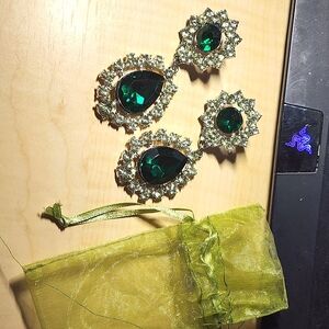 Beautiful Emerald Studded Earrings